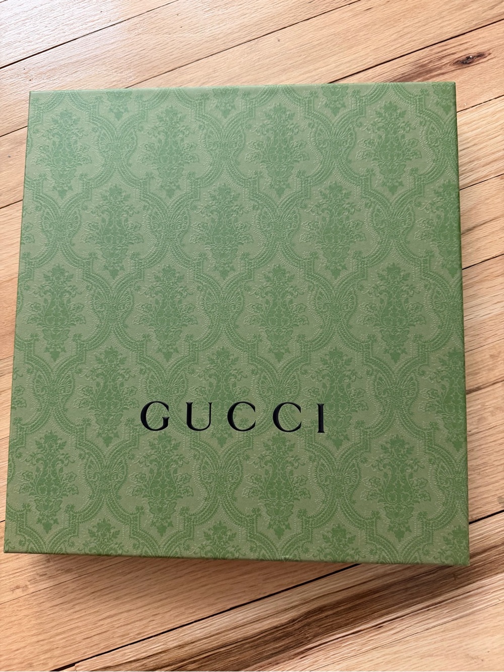 Gucci Green Patterned Logo Box 12" x13"x 1"
